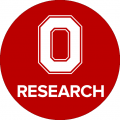 Red circle with OSU block O and research image