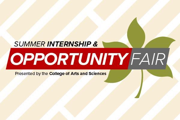 Logo for the College of Arts and Sciences Summer Internship & Opportunity Fair