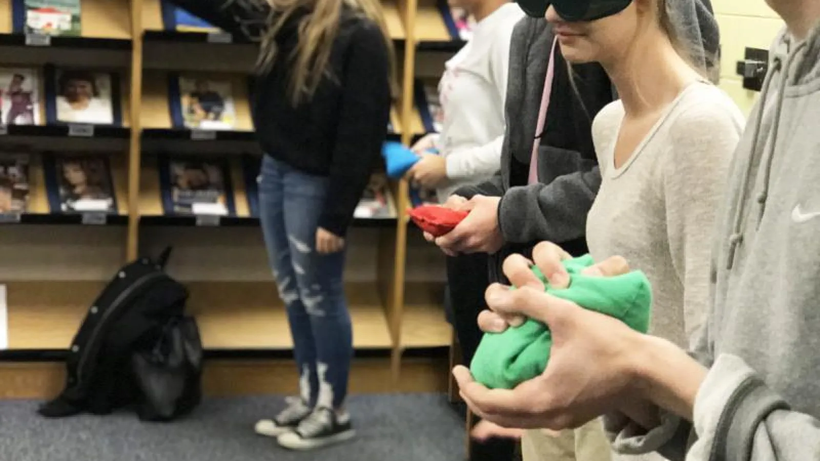 Students playing a neuroscience game