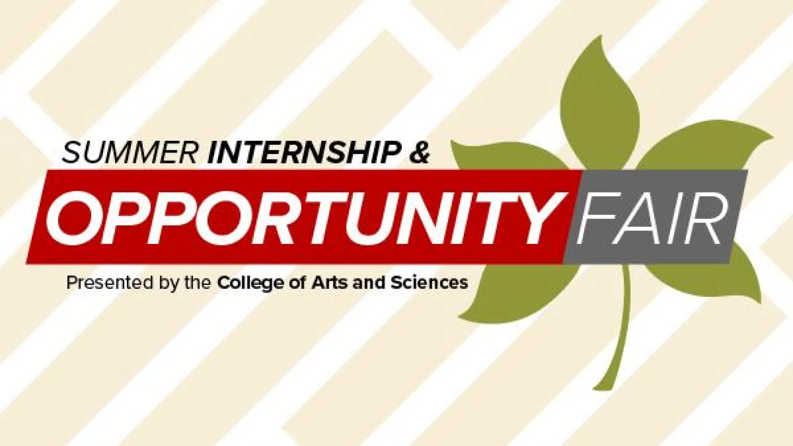 Logo for the College of Arts and Sciences Summer Internship & Opportunity Fair
