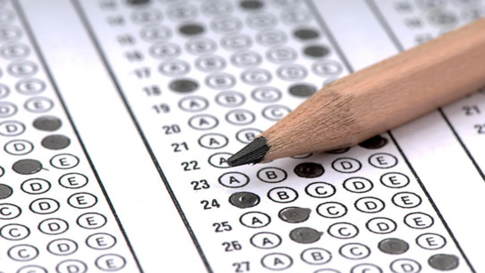 Picture Showing Test Sheet and Pencil