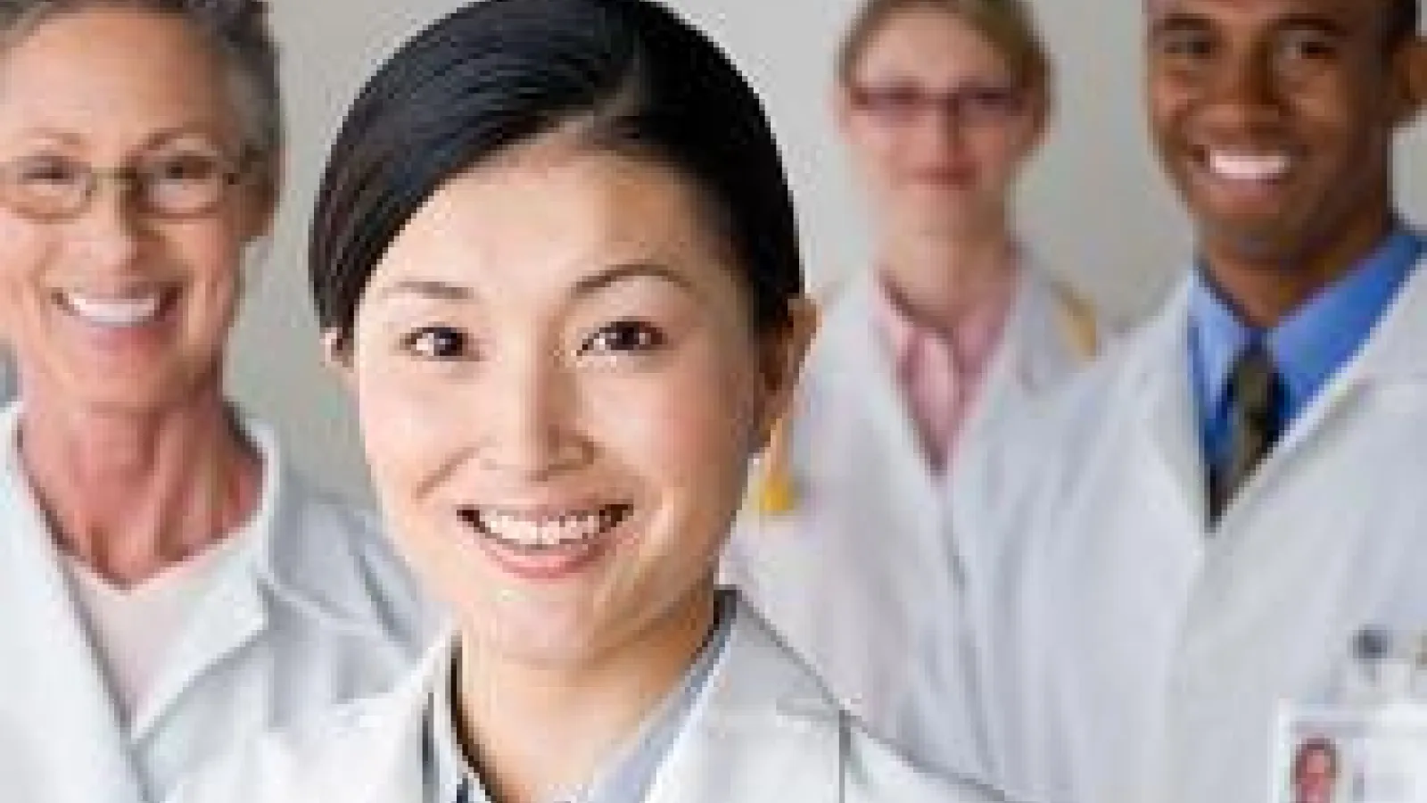 Group of smiling physicians