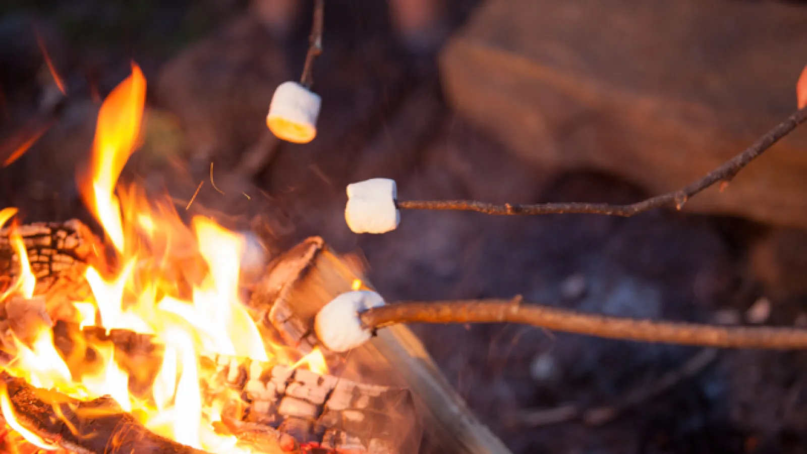 Campfire with s'mores