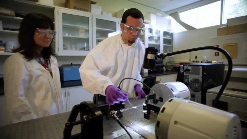 Scientists doing an experiment