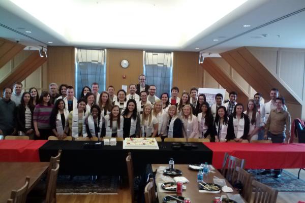 Neuroscience Class of 2014 and some key faculty and staff celebrate at the graduation reception.