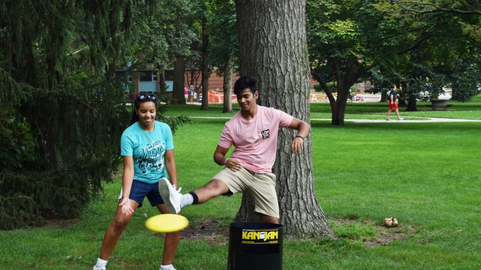 Neuroscience Students Playing Frisbee 